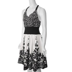 Cassee Collection Junior's Braided Halter Dress