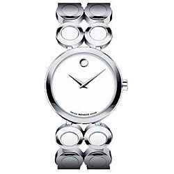 Movado Ono Moda Women's Stainless Steel White Face Watch
