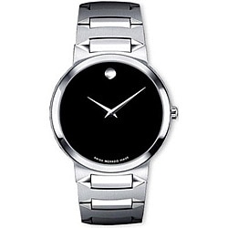 Movado Temo Men's Stainless Steel Black Face Watch