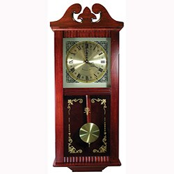 Cherry Finish Wall Clock with Westminster Chime