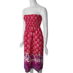 Cute Options Junior's Floral Smocked Tube Maxi Dress