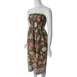 Cute Options Junior's Floral Tube Maxi Dress