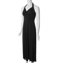 Sangria Women's Shirred Bodice High Waist Maxi Dress