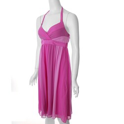 Sangria Women's Flowing Silk Halter Dress