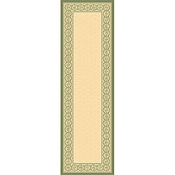 Piazza Cream Indoor/ Outdoor Rug (2'2 x 11')