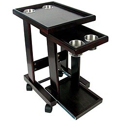 Solid Wood Mahogany Slide-out Drink Cart