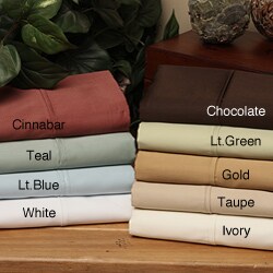 Cotton Sateen 300 Thread Count Solid Pillowcases (Pack of 10)