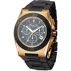Kenneth Cole Men's Black Rubber Strap Watch