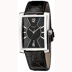 Kenneth Cole Men's Black Leather Strap Watch