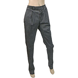 Fornarina Women's Metallic Grey High-waist Pants