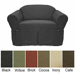 Elegant Ribbed Chair Slipcover