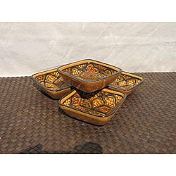 Set of 4 Honey Design 3-inch Square Sauce Dishes (Tunisia)
