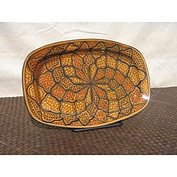 Rectangular 13-inch Honey Design Platter (Tunisia)
