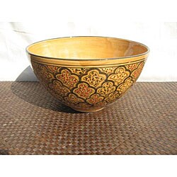 Deep 12-inch Honey Design Salad Bowl (Tunisia)