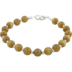Silver Goldtone Fusion Glass Bracelet (Thailand)