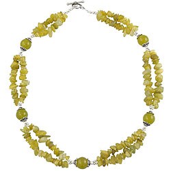 Silver Jade 2-strand Necklace (Thailand)