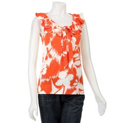 MICHAEL Michael Kors Women's Ruffle V-neck Shirt