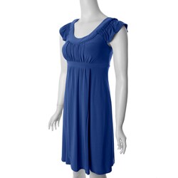 Sangria Women's High-waist Smocked-sleeve Dress