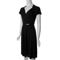 Sangria Women's Y-collar Belted Dress