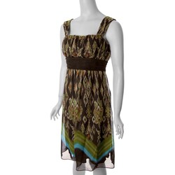 Sangria Women's Shirred Georgette Dress