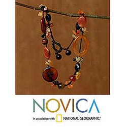 Agate and Jasper 'Bright Day' Beaded Necklace (Thailand)