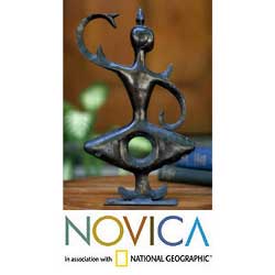 Bronze 'Temple Dancer' Sculpture (Indonesia)