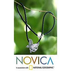 Men's Amethyst 'Hawk' Necklace (Indonesia)