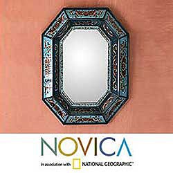 'Nautical Blue' Mirror (Peru)