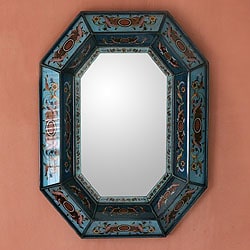'Nautical Blue' Mirror (Peru)