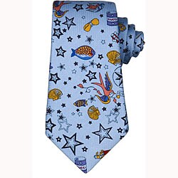Gucci Ocean Detail Pattern Silk Tie