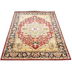 Indian Ivory Wool Rug (8' x 11')