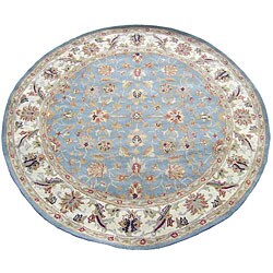 Indo Tufted Light Blue Mahal Rug (6' Round)