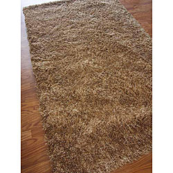 Hand-woven Alexa My Soft Brown Shag Rug (5' x 7'9)