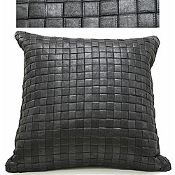 Polyester Black Rattan Weave Pillow Cover