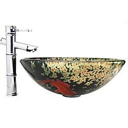 Fontaine Bamboo Chrome Faucet and Vessel Sink Combo