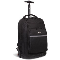 J World 'Sundance' Black 19.5-inch Rolling Backpack with Laptop Sleeve