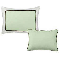 Bacati Metro Lime/ White/ Chocolate Decorative Pillows (Set of 2)