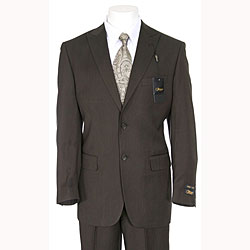 Ferrecci Men's Chocolate Brown Nail Head Suit