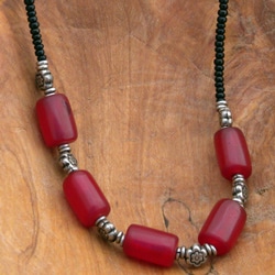 Red Beaded Necklace (Kenya)