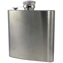 Stainless Steel Brushed 6-oz Flask