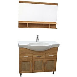 Village Modern Oak Bathroom Vanity Set