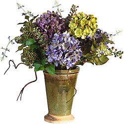 Mixed Hydrangea with Silk Flower Arrangement