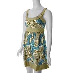 Cute Options Junior's Swirl Print Sleeveless Dress