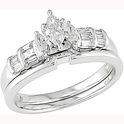 14k White Gold 1/2ct TDW Diamond Bridal Set (H-I, SI2)
