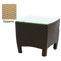 Kitty Hawk 'Carlton' Sesame Wicker End Table