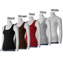 Self Esteem Junior's Close-fitting Ribbed Tank Top