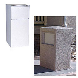 dVault White Curbside Package Delivery Vault