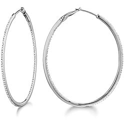 14k White Gold 5/8ct TDW Diamond Hoop Earrings (G-H, I1-I2)
