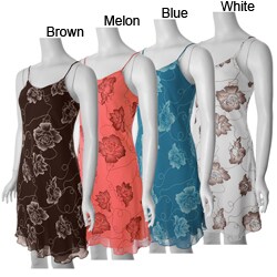 Just U Collection by Adi Women's Floral Print Slip Dress