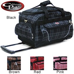 CalPak Champ Plaid 21 Inch Carry On Rolling Duffel Bag